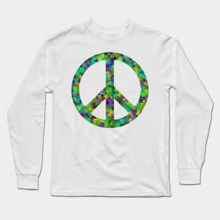 World Peace Sign Vibrant Art Graffiti Activist Long Sleeve T-Shirt